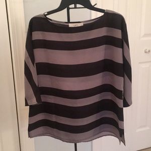 LOFT Petite Large Striped Blouse